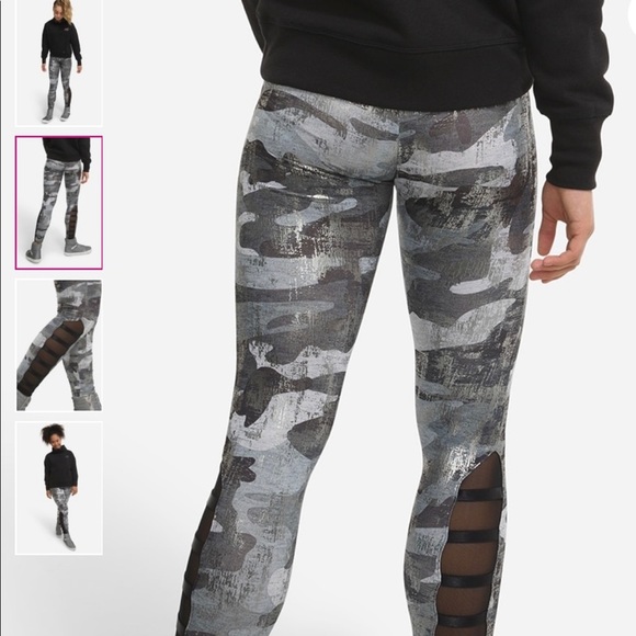 foil camo mesh lattice leggings - Picture 3 of 4